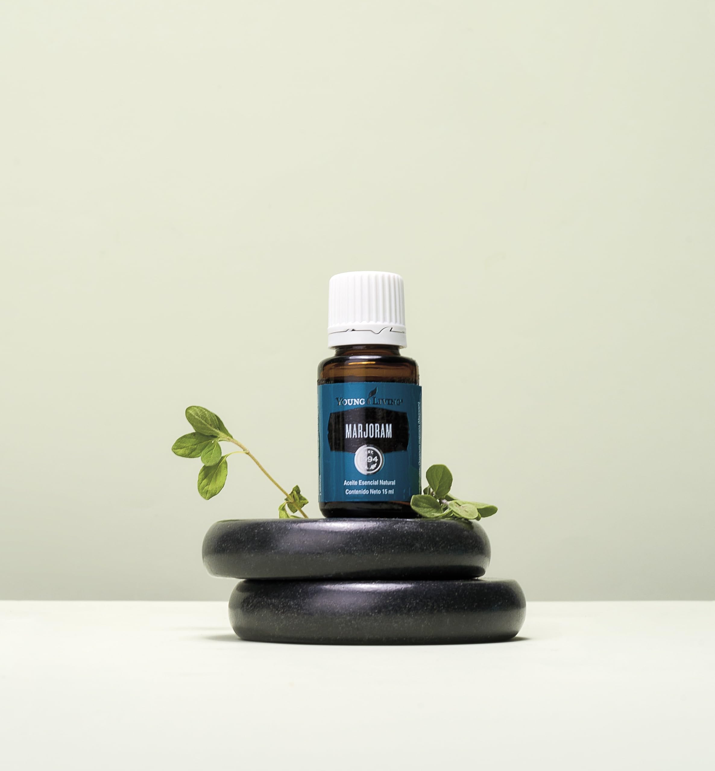 Young Living Marjoram natural aroma close-up emphasizing herbal fragrance