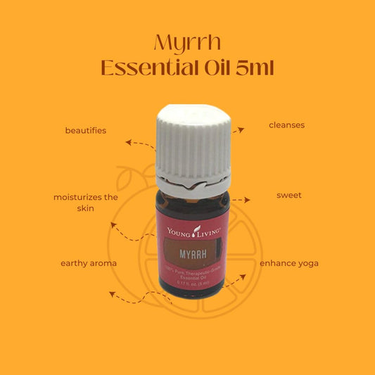 Myrrh diffuser-mist with Young Living creates a warm, grounding atmosphere