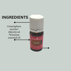 Myrrh ritual diffusion by Young Living supports meditation moments