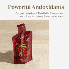 Young Living NingXia Red bottle side view showing label design and branding