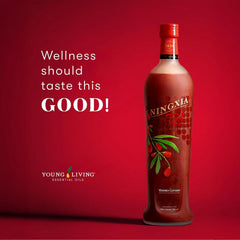 Young Living NingXia Red quick-serve-portion ready for on-the-go consumption.