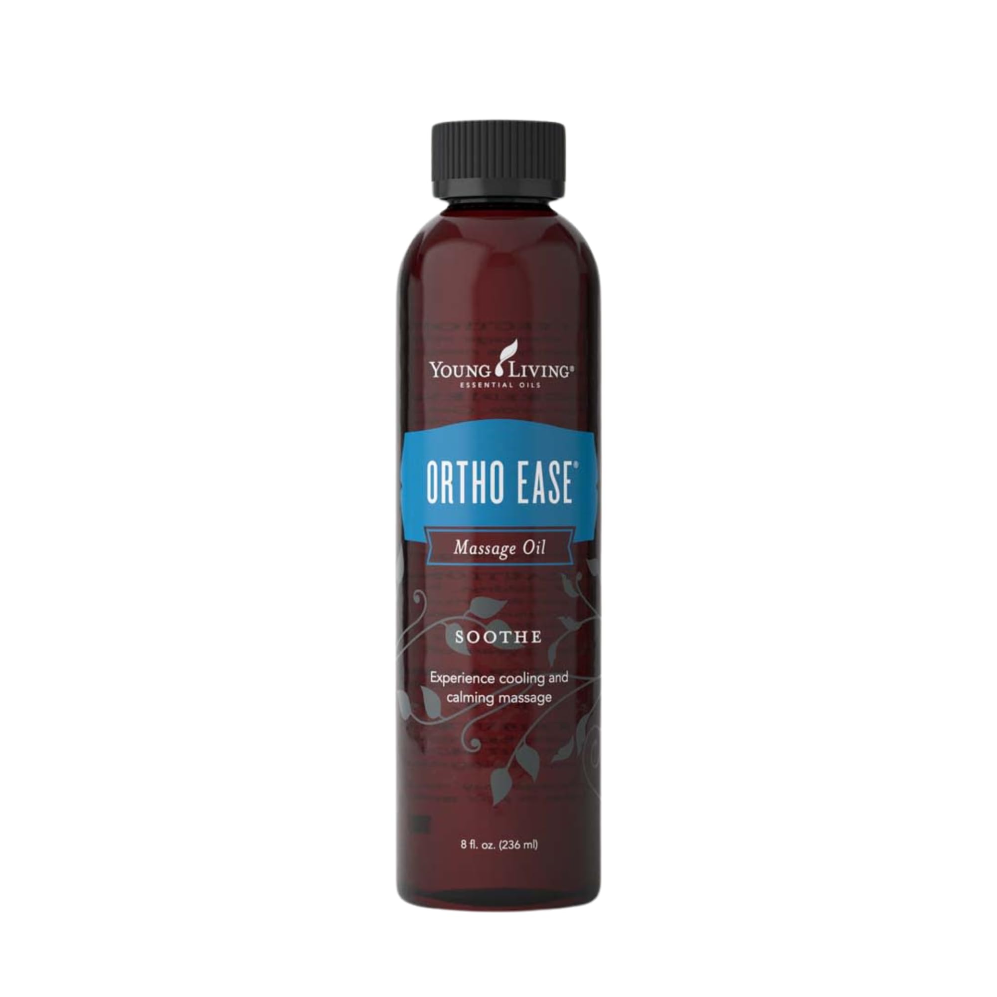 Young Living Ortho Ease bottle pour evokes a soothing aromatherapy moment with cooling relief
