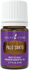 Young Living Palo Santo oil in meditation for calm focus.