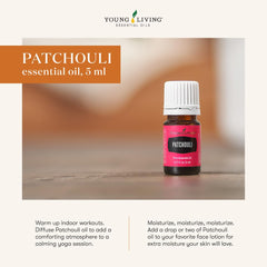Young Living Patchouli diffuser mist fills a room with tranquil aroma.
