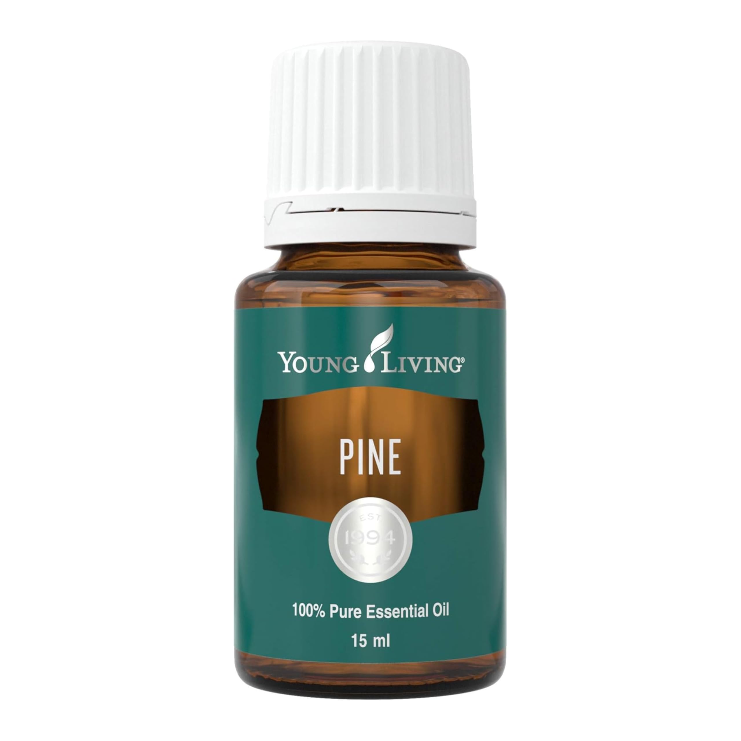 Young Living Pine essential oil bottle ready for diffusion with a crisp woodsy aroma.