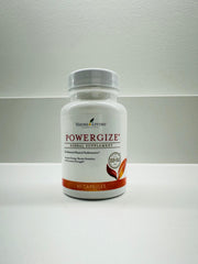 PowerGize bottle on a workout table for on-the-go routine