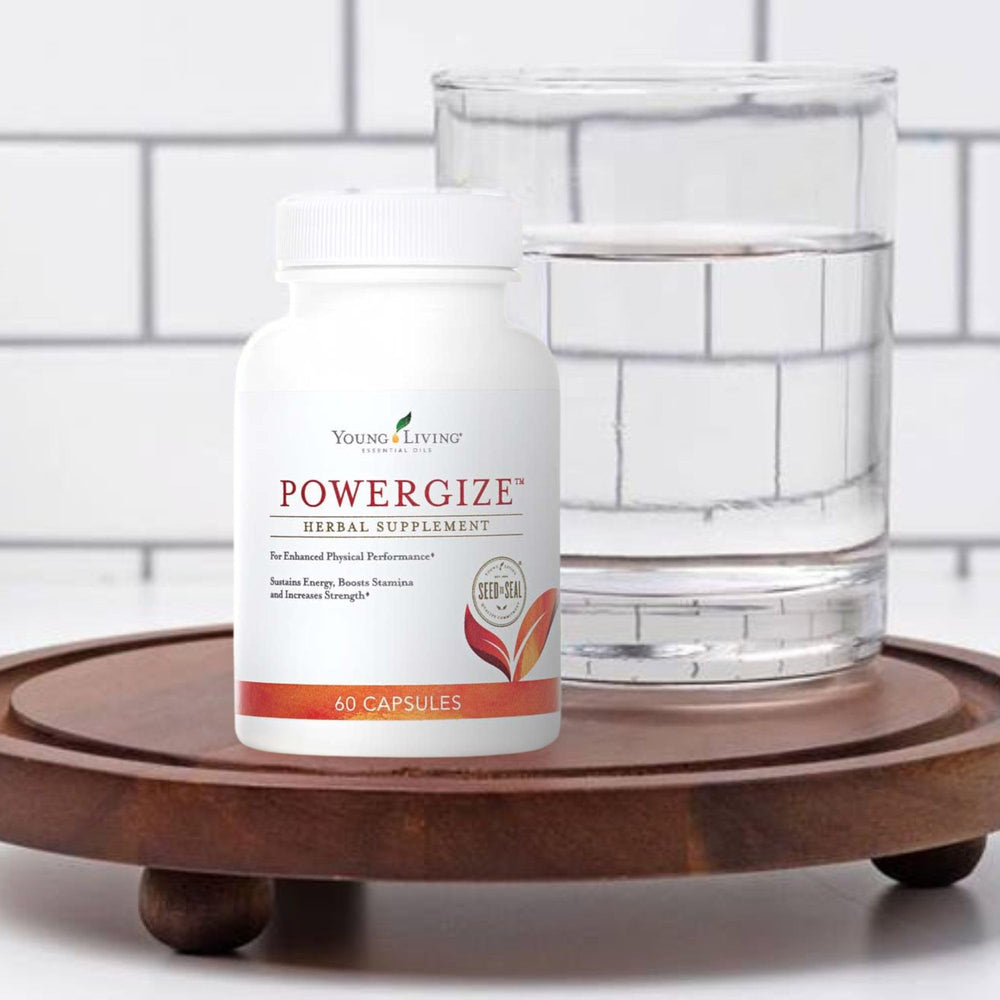 PowerGize capsules in palm showing easy daily use for energy