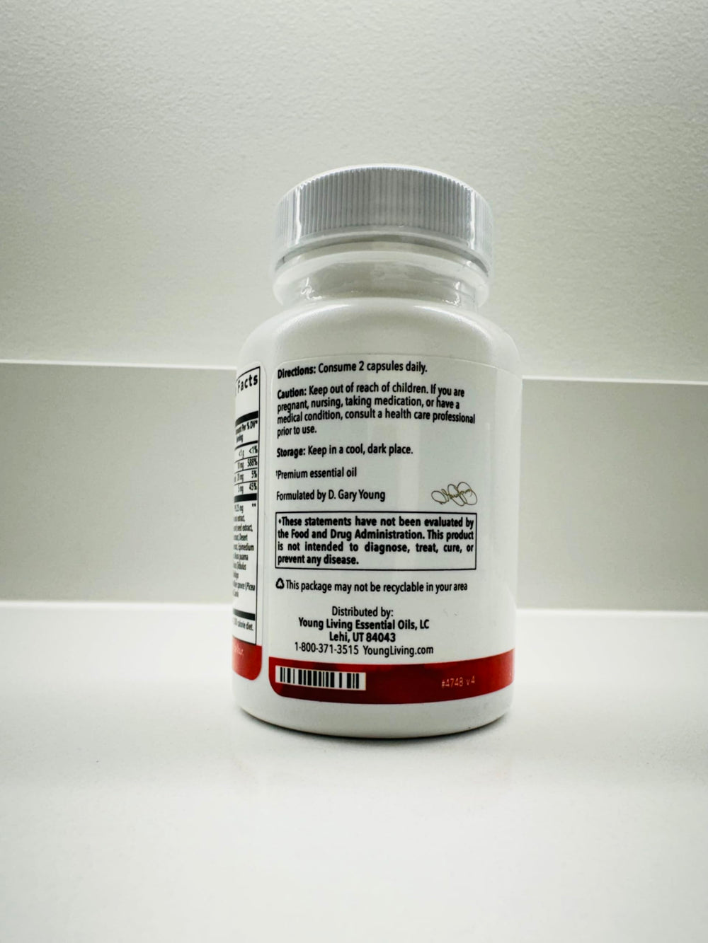 Printed PowerGize label emphasizing active lifestyle benefits