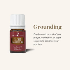 Young Living Sacred Frankincense aroma enhances meditation moments and focus.