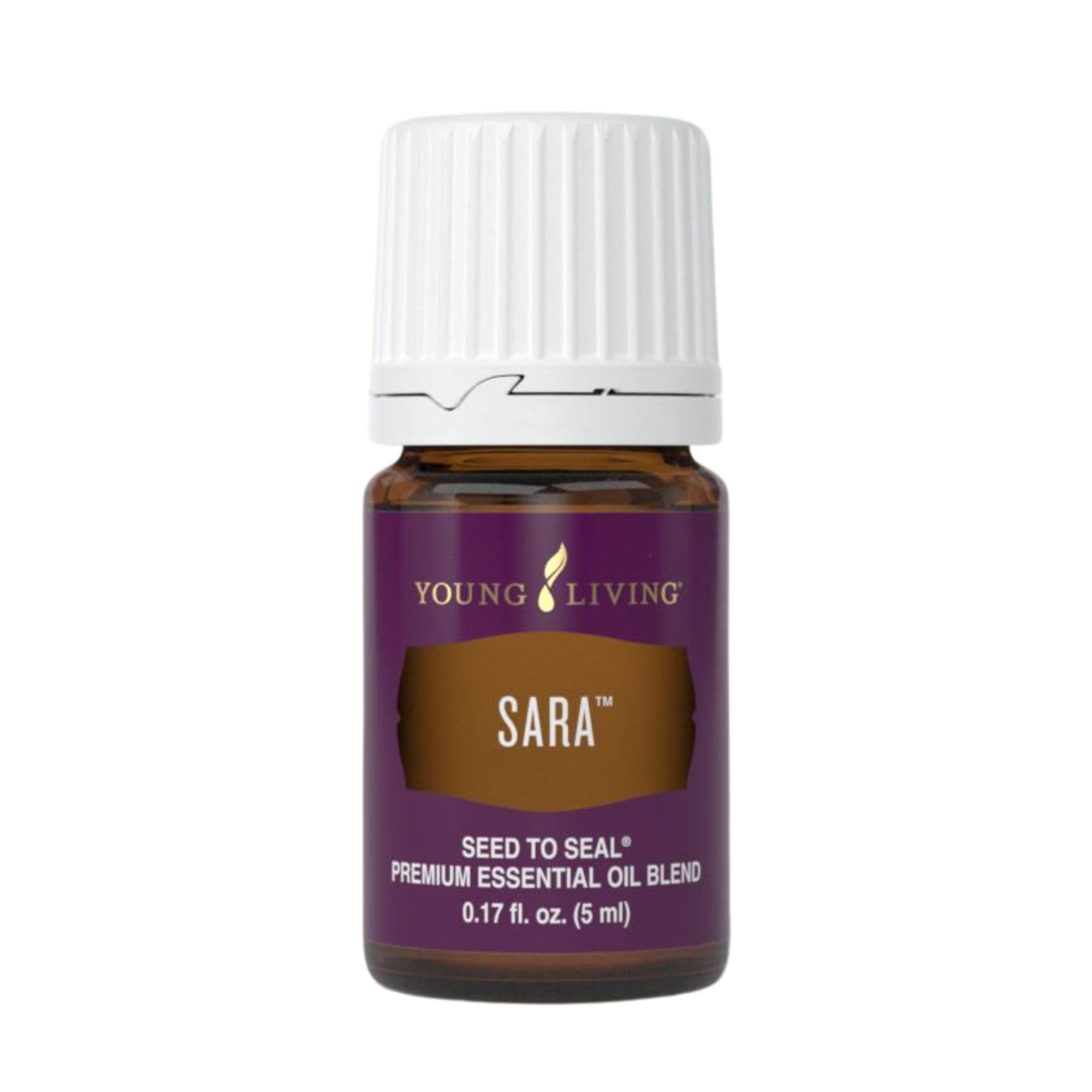 Young Living SARA bottle with white lotus for emotional calm during meditation