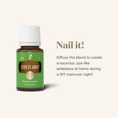 Young Living Stress Away ingredients closeup showing plant-based essences