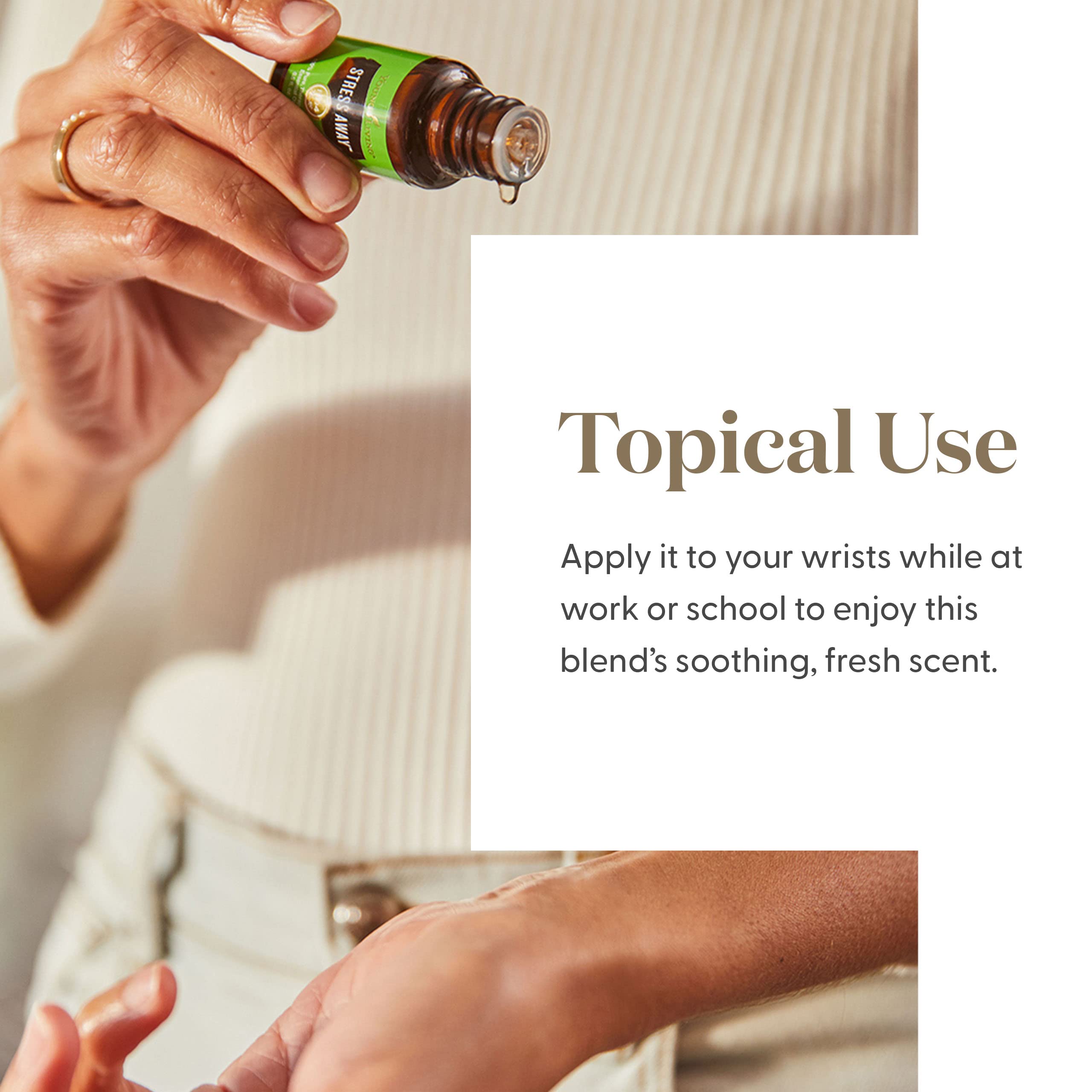 Young Living Stress Away pour for easy application after work