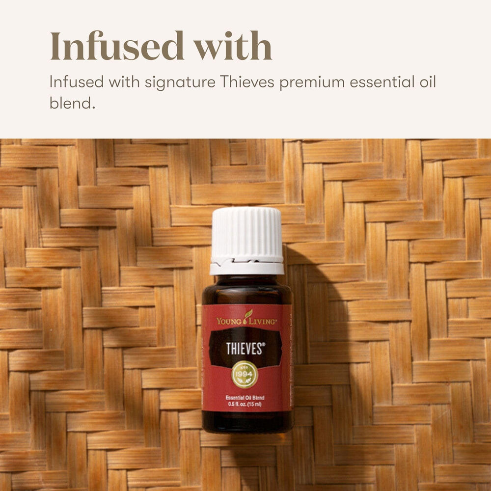 Young Living Thieves cough drops vegan-friendly formula for clean relief.