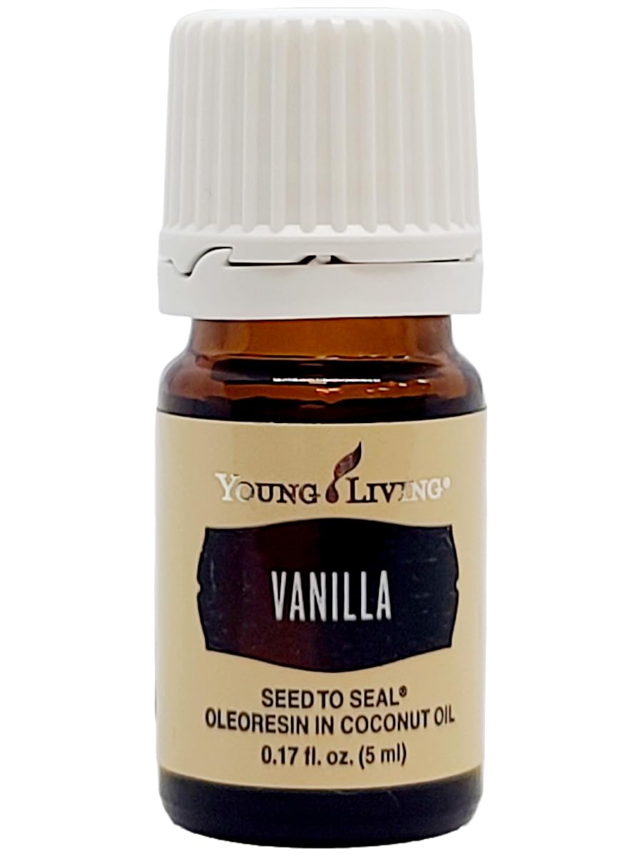 Young Living Vanilla 5ml diffuser aroma fills spaces with gentle sweetness.