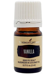 Young Living Vanilla 5ml diffuser aroma fills spaces with gentle sweetness.
