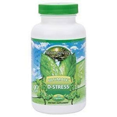 Youngevity Anti Stress Immune Support Ultimate D-Stress bottle on desk for daily balance