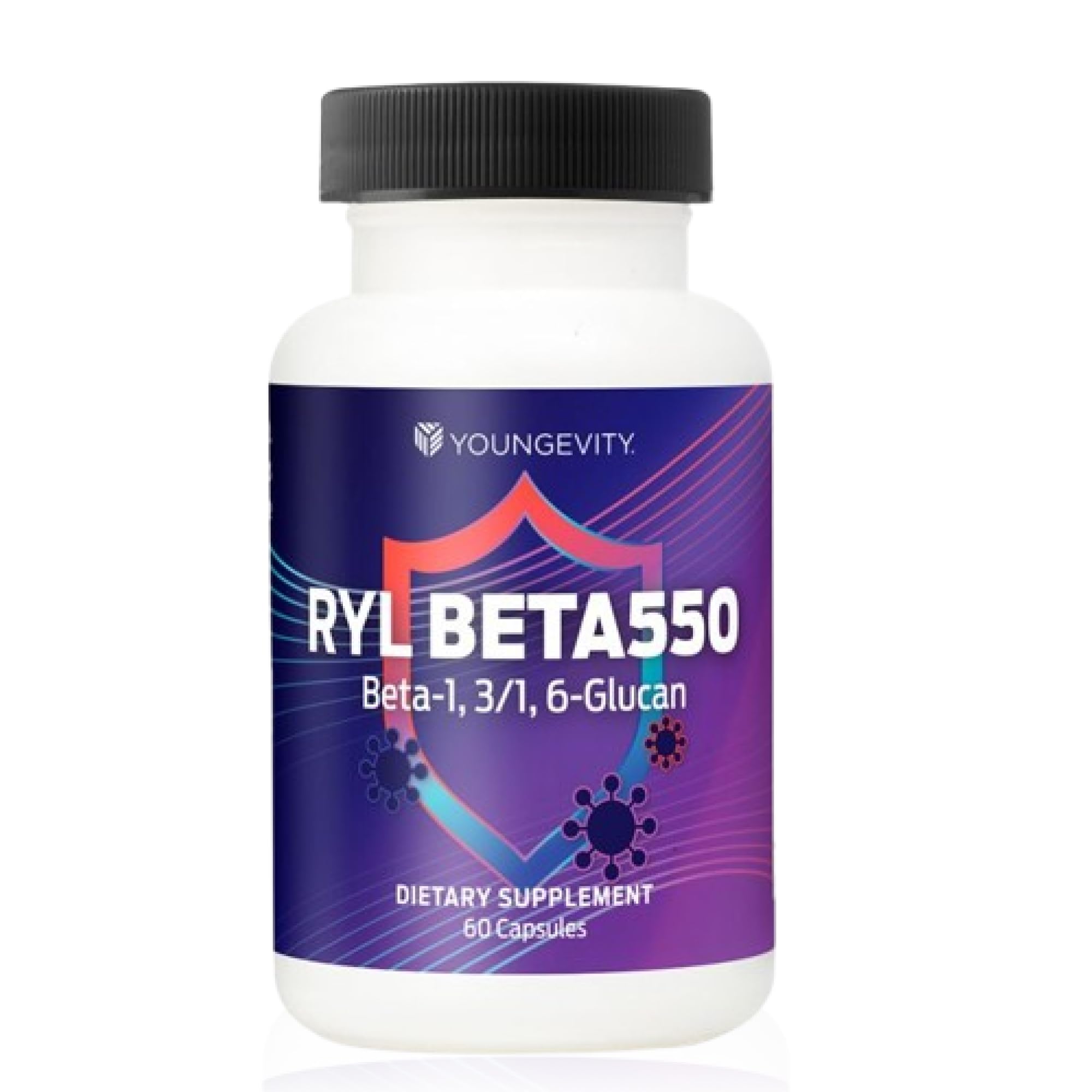Youngevity RYL Beta550 bottle shown for daily immune support