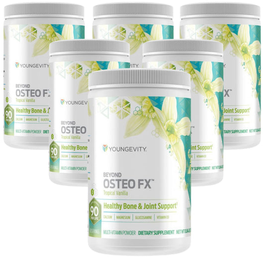 Youngevity Beyond Osteo FX Tropical Vanilla bottle pour for easy daily use