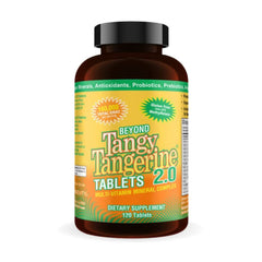 Youngevity Beyond Tangy Tangerine 2.0 bottle label showing natural ingredients for daily wellness