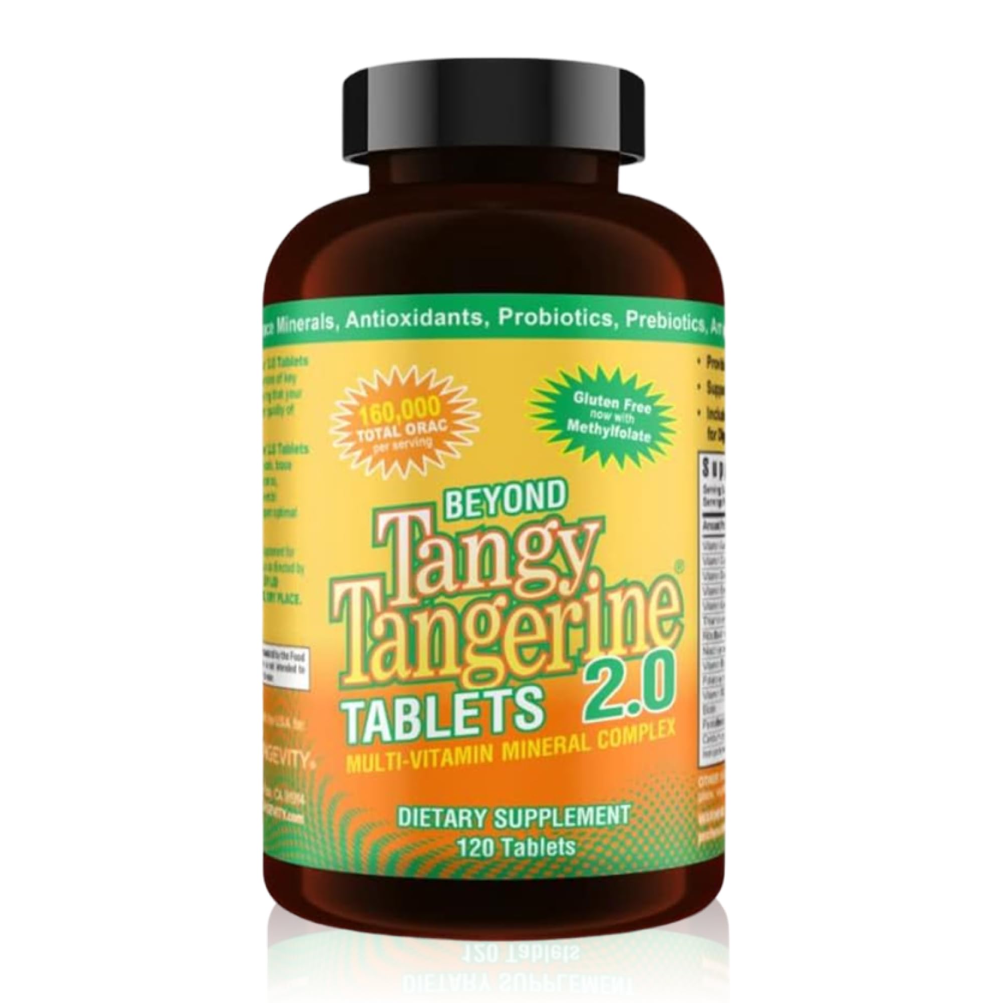 Youngevity Beyond Tangy Tangerine 2.0 bottle front showing on-the-go multi-nutrient support
