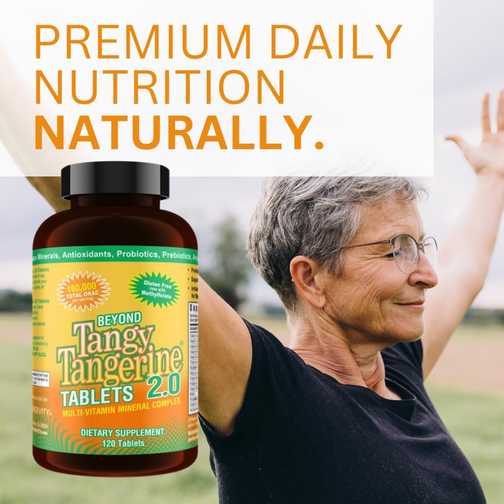 Youngevity Beyond Tangy Tangerine 2.0 ingredients graphic emphasizes natural nutrients from whole foods.