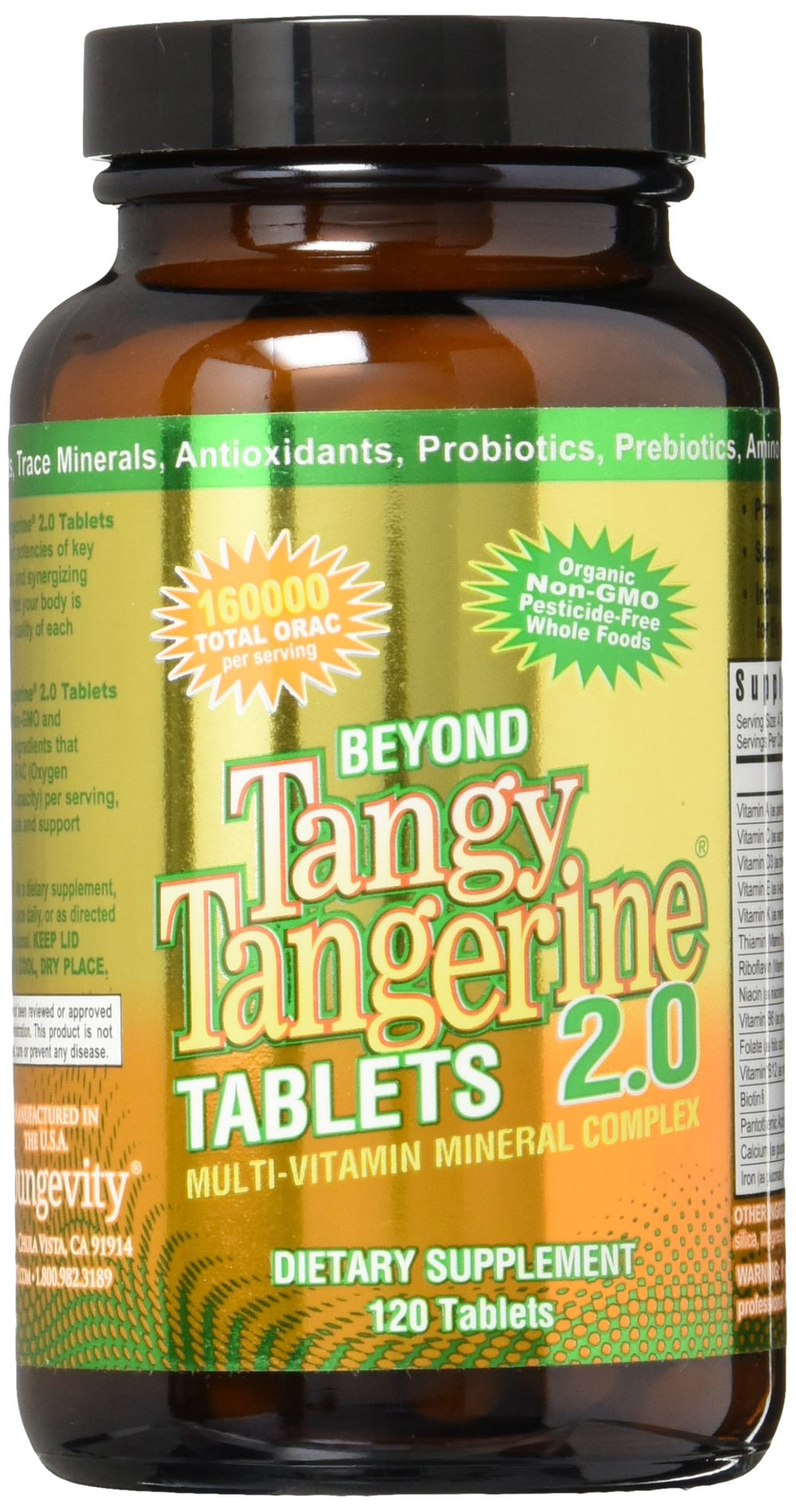 Youngevity Beyond Tangy Tangerine 2.0 organic seal indicating natural sourcing