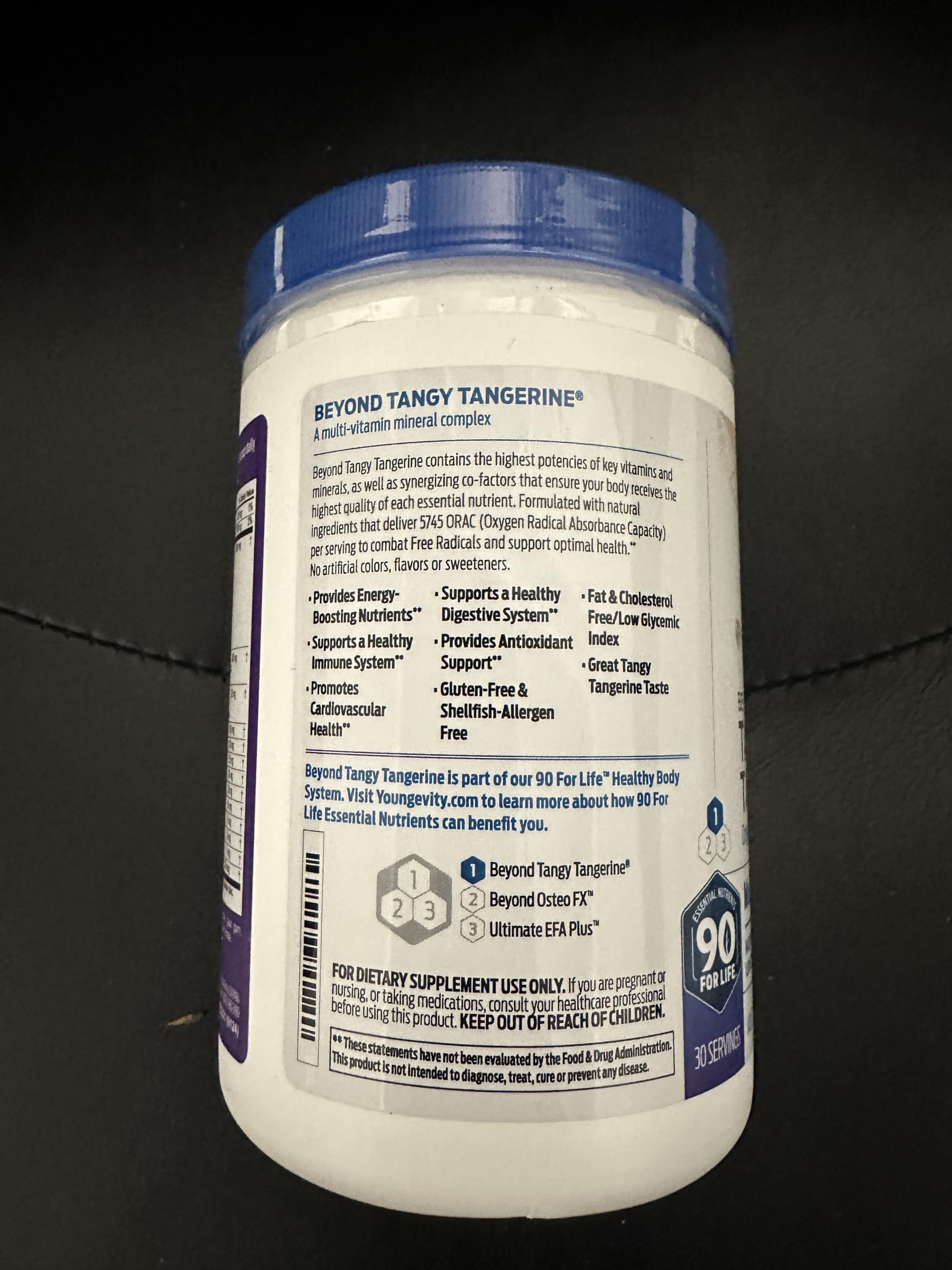 Ingredients panel highlights zinc and vitamin C for immune-support possibilities.