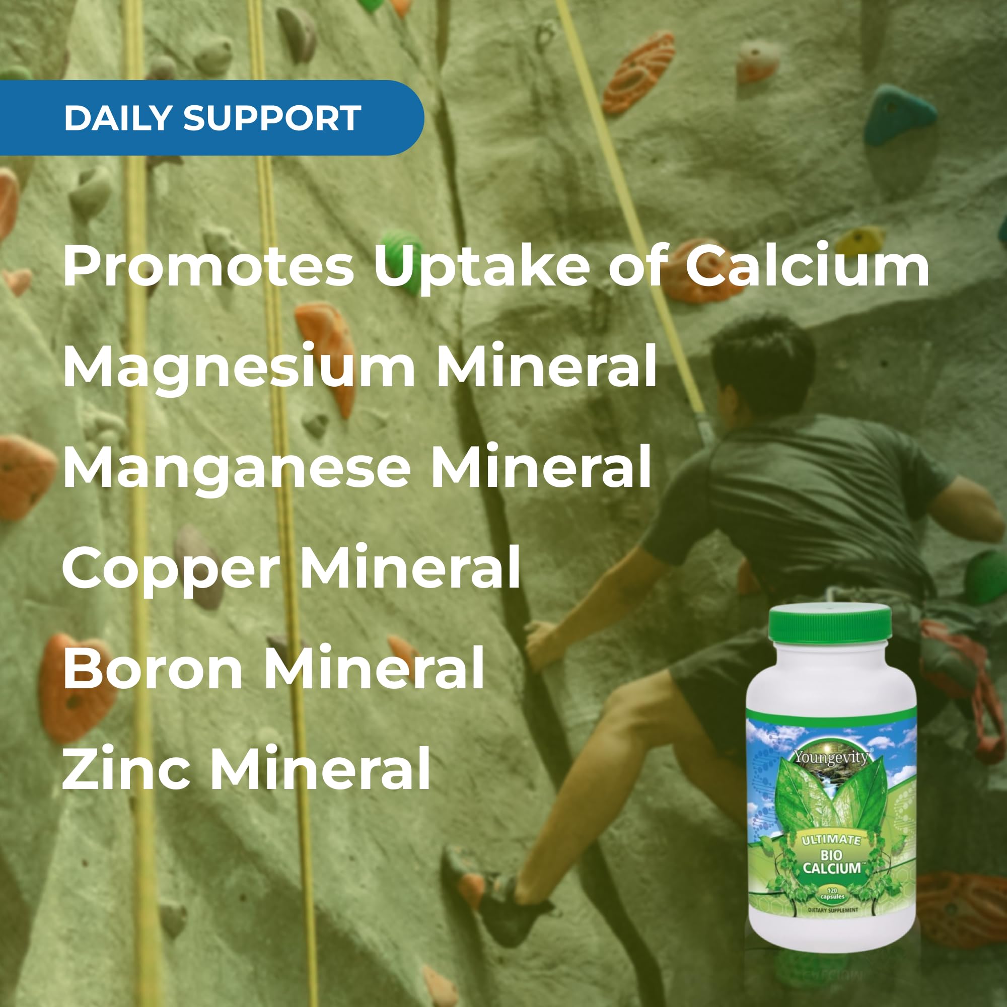 Youngevity Bio Calcium packaging open with capsules ready for daily use