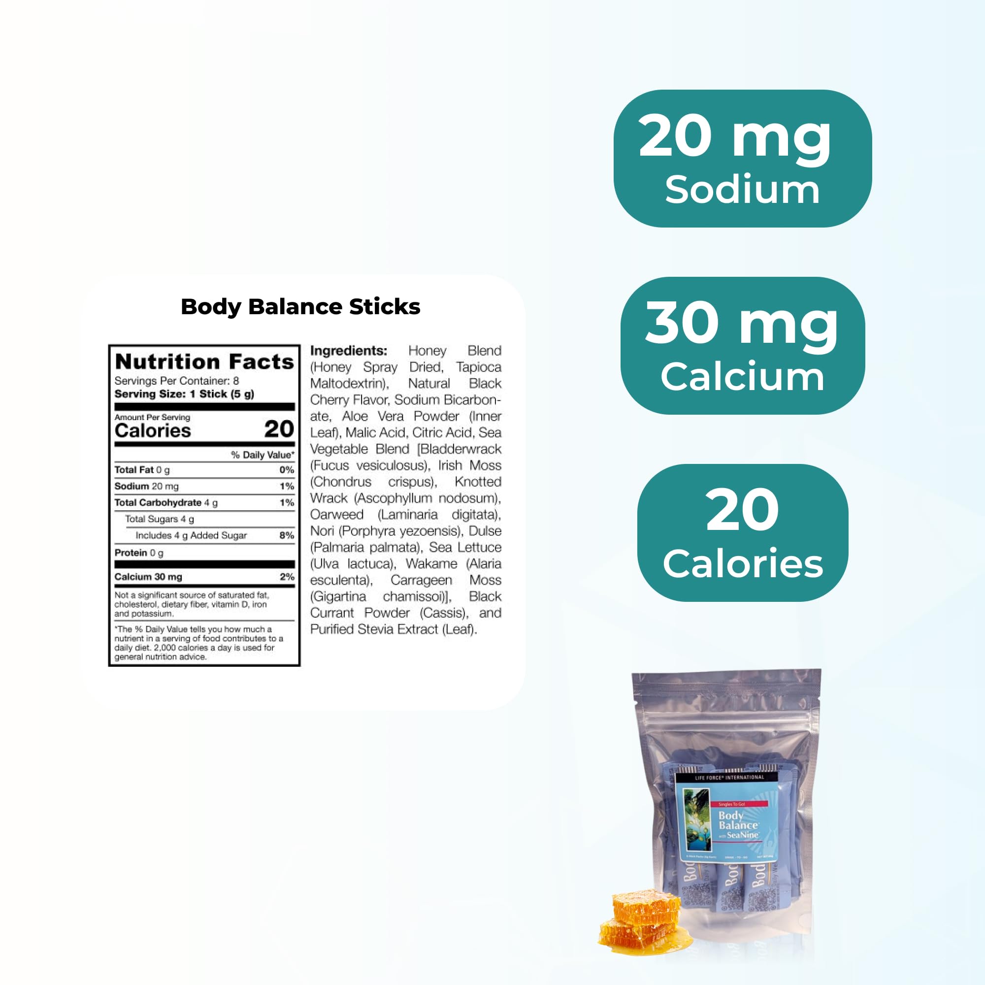 Youngevity Body Balance Sticks with kelp visual emphasizing mineral-rich sea nutrition.