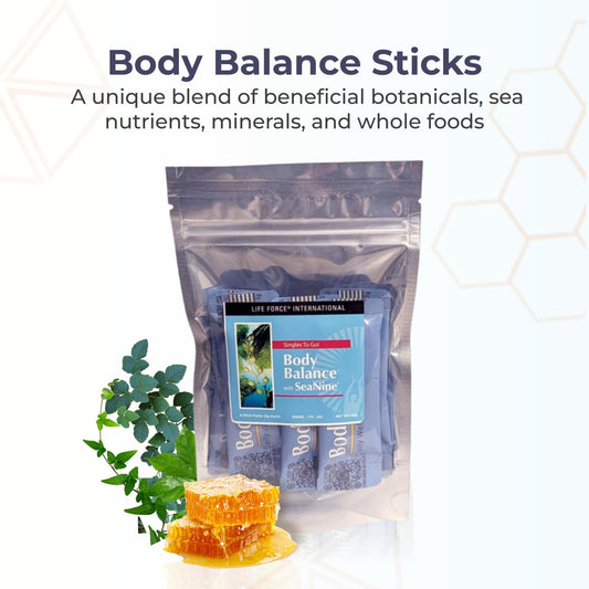 Youngevity Body Balance Sticks featuring sea vegetables for mineral-rich plant nutrition.