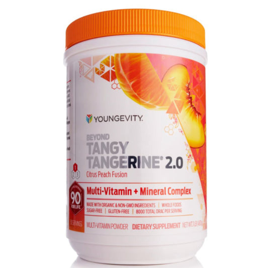 Youngevity BTT 2.0 Citrus Peach Fusion bottle front for daily nutrition.
