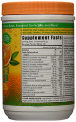 Youngevity Beyond Tangy Tangerine 2.0 powder with scoop shows easy citrus peach fusion mixing.