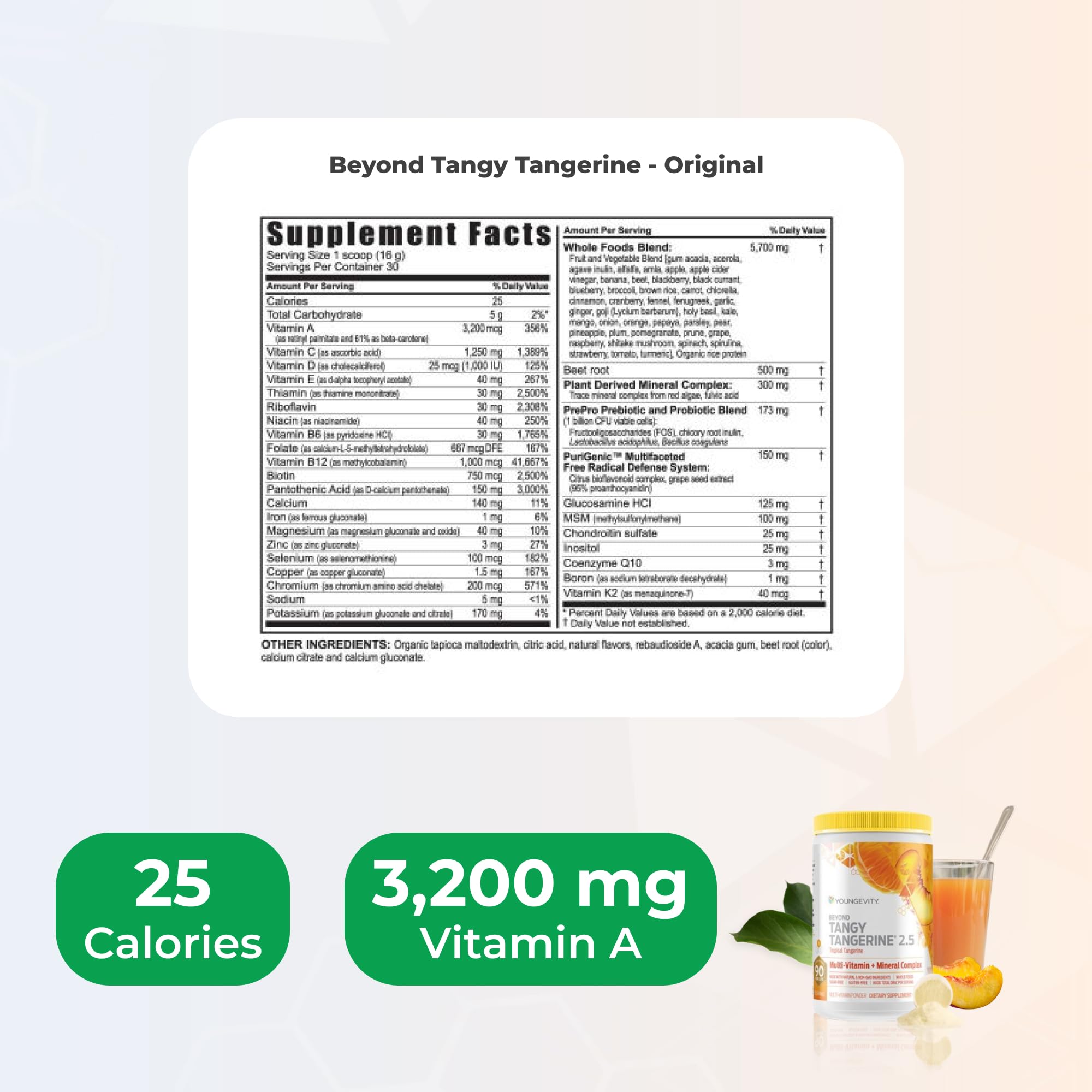 Youngevity BTT 2.5 tropical drink in glass, simple daily ritual