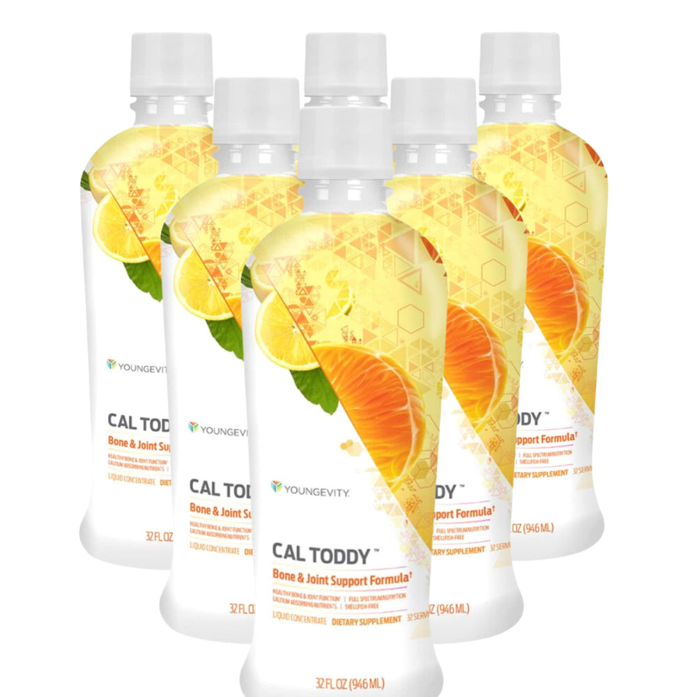 Youngevity Cal Toddy bottle front view highlighting calcium-rich formula for bone support.