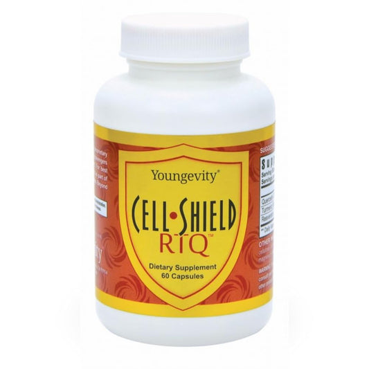 Youngevity Cell Shield RTQ bottle featuring turmeric blend for daily antioxidant support