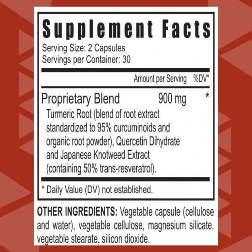 Label closeup on Youngevity Cell Shield RTQ highlighting 95% circuminoids