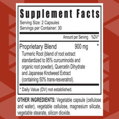 Label closeup on Youngevity Cell Shield RTQ highlighting 95% circuminoids