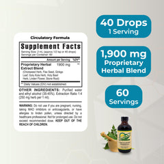 Youngevity Circulatory Formula bottle pour illustrating simple dosing in daily use.