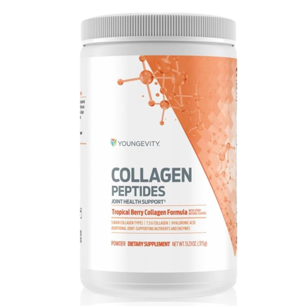 Youngevity Collagen Peptides bottle pour for easy daily mixing