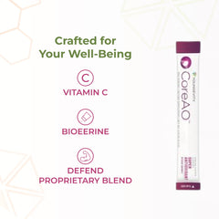 Youngevity CoreAO Stiks deliver vitamin C, D3, and zinc.