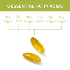 Softgel capsules in mid-pour illustrate convenient daily supplementation