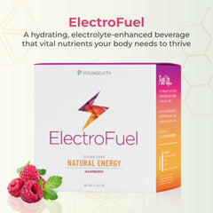 Youngevity ElectroFuel Raspberry powder dissolving in water for refreshing hydration