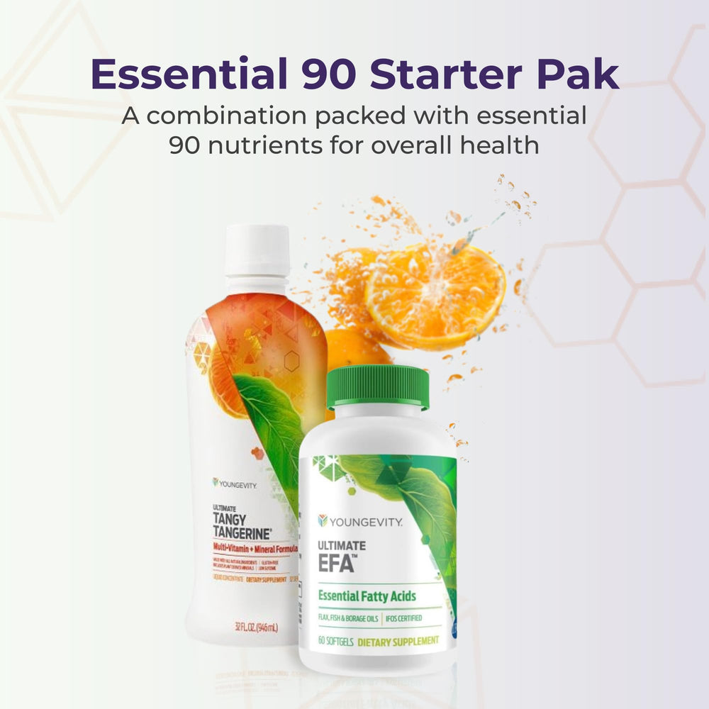 Youngevity Essential 90 Pak Tangy Tangerine liquid dose for easy daily use