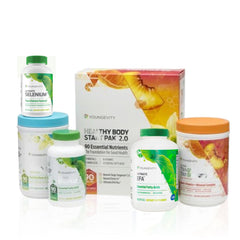 Youngevity Healthy Body Brain and Heart Pack 2.0 bottle front for daily wellness.