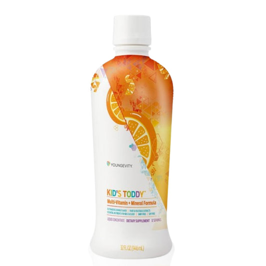 Youngevity Kid's Toddy orange bottle helps daily growth support for kids