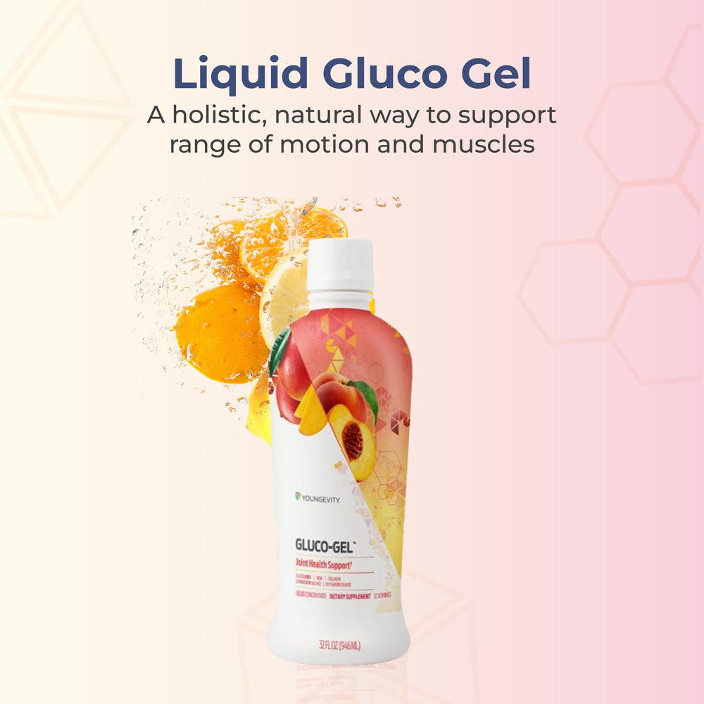 Pouring action shows easy dosing with Majestic Earth GLUCO-Gel.