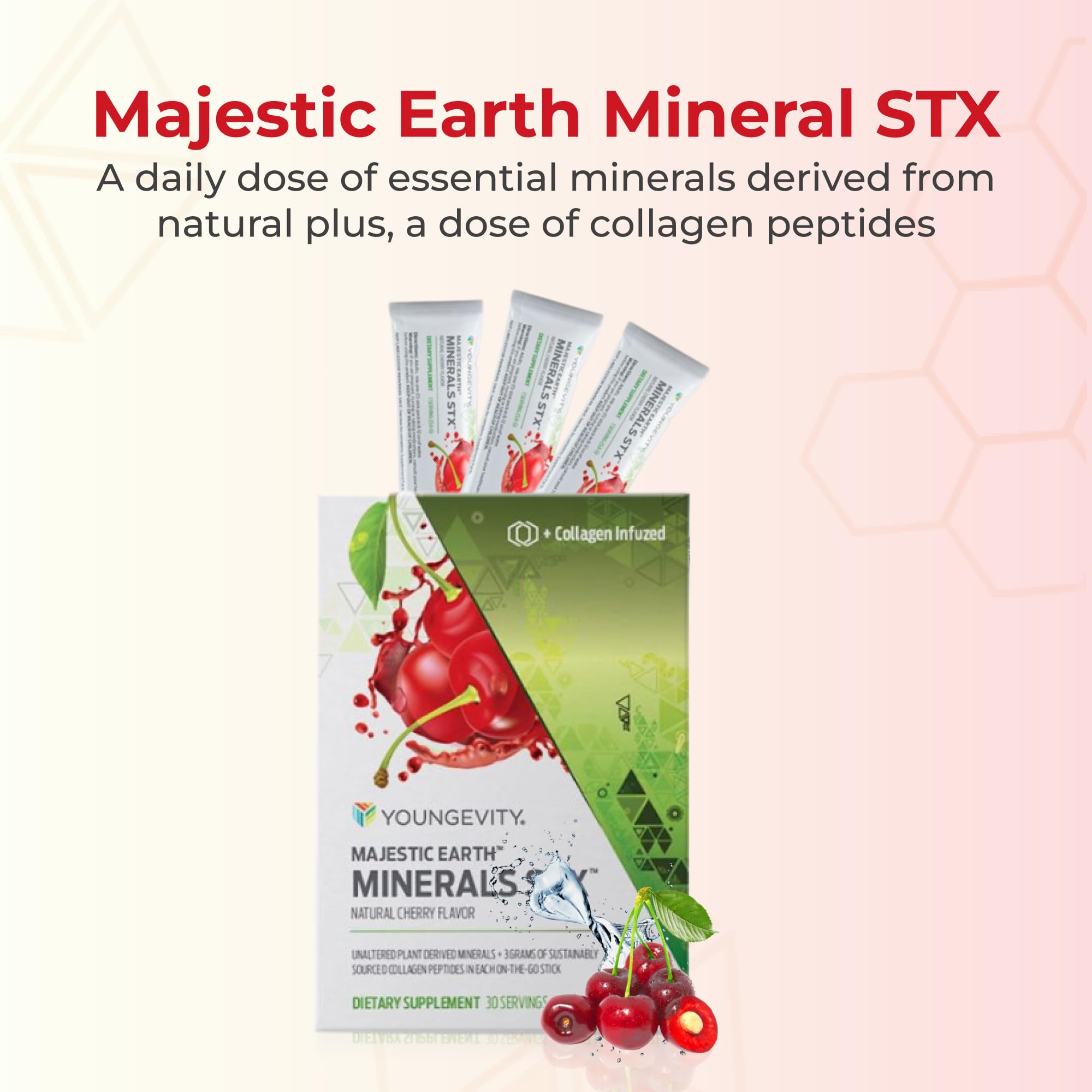 Youngevity Majestic Earth STX stick pack designed for portable daily minerals.