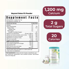 Youngevity Osteo-FX powder tub displays bone-support nutrients.