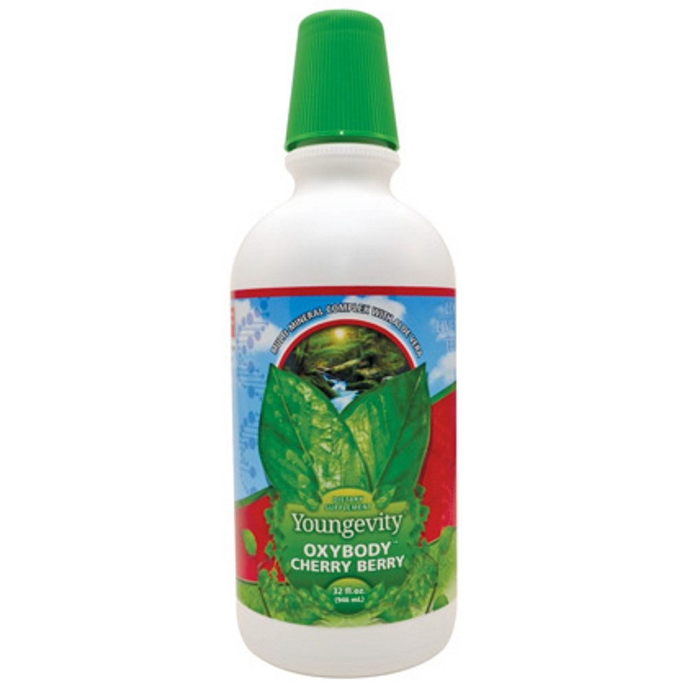 Youngevity Oxybody Cherry Berry bottle with natural cherry flavor and minerals for daily wellness