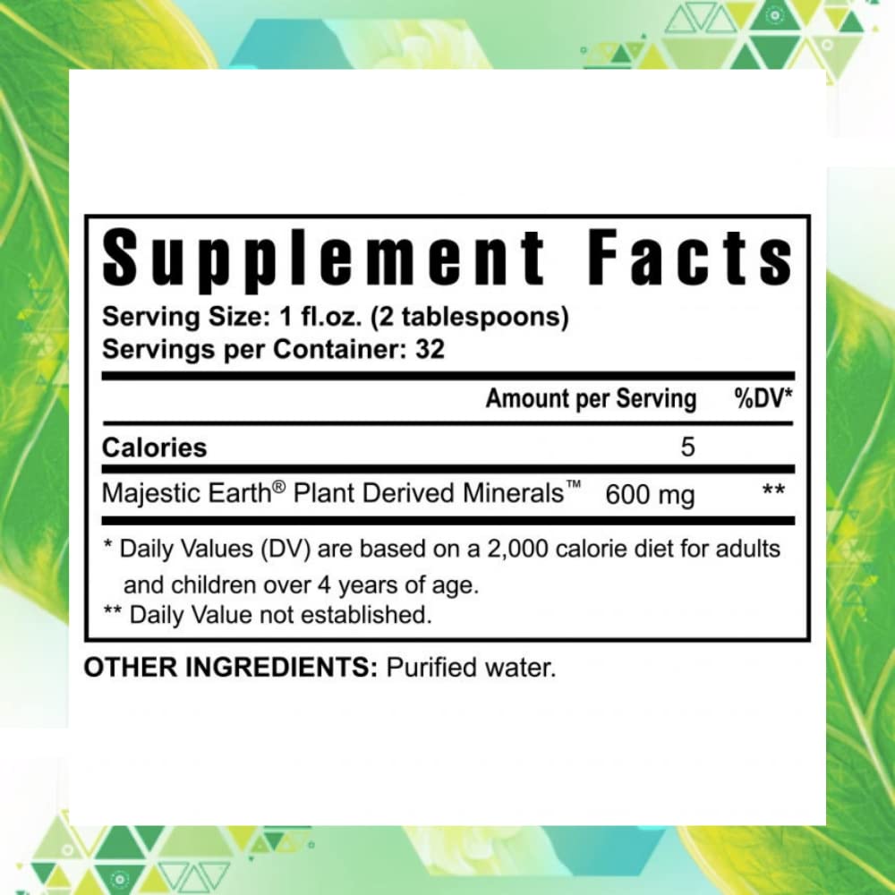 Youngevity Plant Derived Minerals label closeup showing mineral profile